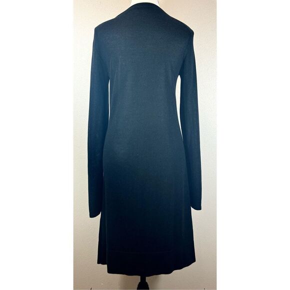 Jarbo Black Mink Blend Long Sleeve Knit Crewneck Women's Midi Dress Small - Picture 3 of 9